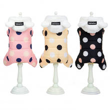 Dot Warm Pet Clothes for Dog Windproof Jackets Outdoor Fleece Hooded Coats 2024 - buy cheap