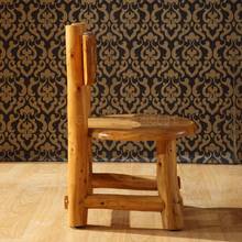 Cadeira de estudo em madeira pura, mesa de jantar simples, cadeira de cipreste, cadeira com encosto de tronco, banco redondo, cadeira infantil de madeira 2024 - compre barato