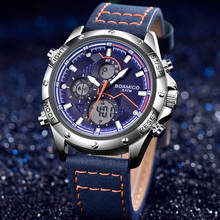 Новинка 2020, повседневные спортивные водонепроницаемые часы BOAMIGO, мужские Модные Цифровые Аналоговые кварцевые наручные часы с хронографом в стиле милитари 2024 - купить недорого