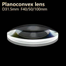 Plano lentes convexas galss lente óptica diy telescópio microscópio ocular spotlight d31.5mm f50mm customizável 2024 - compre barato