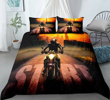 2021 Printed 2/3Pcs Set Motorcycle Race Car Cool Locomotive Duvet Cover Sets Custom Comforter Bedding Set Twin For Boys Adult 2024 - buy cheap