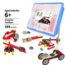NEW 399Pcs/Box Educational and Dacta Series Simple and Mechanisms Base Set Boxed Building Blocks Bricks Toys Gifts 2024 - buy cheap
