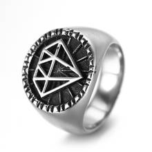New stainless steel jewelry men punk trend hip-hop titanium steel ring 2024 - buy cheap