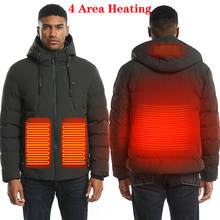 VIP 2/4 Place Heated Jacket Fashion Men Women Coat Intelligent USB Electric Heating Thermal Clothes Winter Heated Vest Plussize 2024 - buy cheap