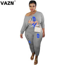 VAZN 2020 Top Quality Plus Size Soft Regular Free Young Daily Tracksuits Full Sleeve Top Long Pants Slim Women 2 Piece Se 2024 - buy cheap