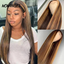 13x6 Ombre Highlight Human Hair Wig Brown Honey Blonde Colored Lace Front Human Hair Wig Remy Straight Wigs For Women Human Hair 2024 - buy cheap