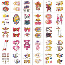 Juego de pegatinas de tatuaje temporal para niños y mujeres, tatuajes falsos impermeables de belleza de gato, para brazo, muñeca, manos, tatuajes Temporales, 30 uds. 2024 - compra barato