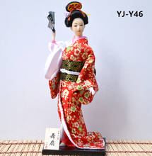 MYBLUE 30cm Kawaii Hand Make Japanese Geisha Kimono Doll  Sculpture  Japanese House  Figurine Home Room Decoration Accessories 2024 - buy cheap