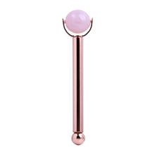 Natural Rose Quartz Round Ball Jade Roller Crystal Stone Jade Face Massager Hot Sell Slimming Face Anti-wrinkle Metal Rod Roller 2024 - buy cheap
