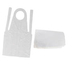 100pcs Clear Disposable Aprons Anti-oil Waterproof for Hair Salon Home Cooking Painting Cleaning Aprons 2024 - buy cheap