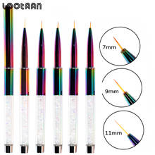 Loomenin pincel colorido para pintura, pincel de 7mm/9mm/11mm para desenho em unhas, com listras francesas, caneta para pintura e ferramentas para manicure 2024 - compre barato