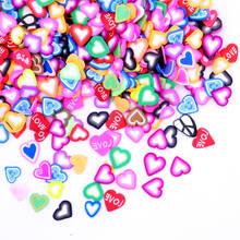 10g/Pack Colorful Heart Slices Slime Supplies Toy Polymer Clay Slices Charms Accessories Addition For Fluffy Clear Slime 2024 - buy cheap
