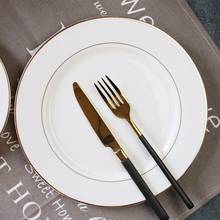 Зарядное устройство, наборы посуды и тарелок, обеденные тарелки, керамическая сервировочная тарелка, обеденный набор из костяного фарфора, кухонные Десертные Тарелки и блюда 2024 - купить недорого
