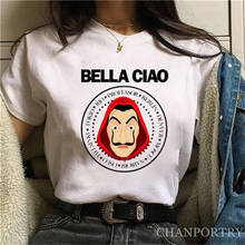 2020 La Casa De Papel Women BELLA CIAO Tshirt The House of Paper Funny Summer T Shirt Money Heist Women Casual T-shirt Femme 2024 - buy cheap