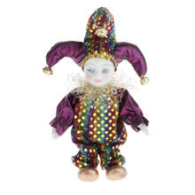 Muñeca Triangel de 16cm para niños, payaso De pie, figura de porcelana, Jester con trajes, regalo de Navidad 2024 - compra barato