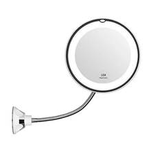 Gooseneck 10X Magnified LED Lighted Makeup Shaving 360° Swivel Wall Mount Mirror 2024 - buy cheap