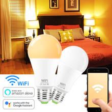 1/2/4pcs E27 B22 Wifi Smart Light Bulb 15W AC110V 220V Dimmable LED Lamp Voice WiFi Control Work with Amazon Alexa Google Home 2024 - buy cheap