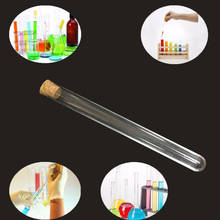 Transparent Plastic Round Bottom Test Tube With Cork Stoppers Empty Scented tea Tubes like glass 2024 - compre barato