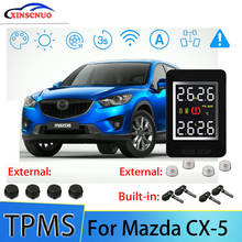 Xinscnuo sensor automotivo sem fio com lcd, sistema de monitoramento da pressão dos pneus mazda tpms 2024 - compre barato