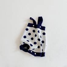 Navy Blue Baby Romper Unisex Sweater  Onesie Polka Dot Baby Boy Cotton 3 6 9 12 18 24 Month Newborn Clothes OBS214864 2024 - buy cheap