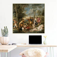 Citon Peter Paul Rubens《Bacchanal of the Andrians》Canvas Oil Painting Artwork Poster Picture Wall Hanging Decorations Home Decor 2024 - buy cheap