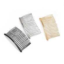 10pcs/lot Black Iron Silver Color 7.5 * 3.6cm 20 Teeth DIY Hair Accessories Hair Supplies Steel Plate Inserted Comb Hair Comb 2024 - buy cheap