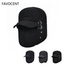 FAVOCENT Men's Ear Protection Face Bomber Hats Thicker Plus Velvet Warm Woman Windproof Winter Hat Snow Male Bone Cap Ski Hat 2024 - buy cheap