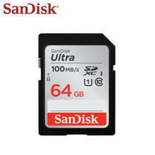 Sandisk-cartão de memória ultra sd para câmeras digitais, 64gb, sdxc, classe 10, velocidade máxima de leitura, 100 m/s, flash 2024 - compre barato