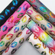 Glitterwishcome 21X29CM A4 Size Lip Printed Glitter Leather, Glitter fabric Vinyl for Bows, GM719A 2024 - buy cheap