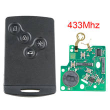 Mando a distancia para coche, llave de repuesto de 433Mhz, 4 botones, color negro, con Chip ID47/7952, apto para Renault Megane, Scenic, Laguna, Koleos, Clio 2024 - compra barato