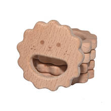 Mabochewing bonito dos desenhos animados biscoito de madeira do bebê mordedor biscoito pingente de madeira 2024 - compre barato