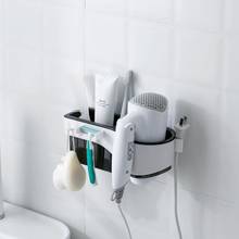 Prateleira de parede para banheiro, suporte para secador de cabelo, shampoo, barbeador, cosméticos, organizador de banheiro 2024 - compre barato