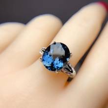 CoLife Jewelry 8mm*10mm London Blue Topaz Ring for Party 100% Natural Topaz Silver Ring 925 Silver Topaz Jewelry 2024 - buy cheap