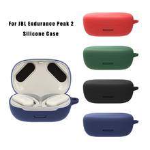 Capa de silicone para fone de ouvido, capa protetora anti-queda para jbl endurance peak 2 sem fio bluetooth-compatível x6hb 2024 - compre barato