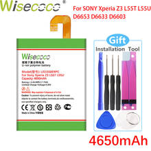 Батарея Wisecoco 4650mAh LIS1558ERPC для SONY Xperia Z3 L55U D6653 D6603 D6633 D5803 D5833 D6616 D6708 L55T телефон + код отслеживания 2024 - купить недорого