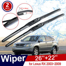 Escobillas de limpiaparabrisas delanteras para coche, accesorios para Lexus RX 2003 ~ 2009 XU3, RX300, RX330, RX350, RX400h, 2004, 2005, 2006, 2007 2024 - compra barato