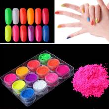 12Pcs Fluorescent UV Pigment Powder Black Light Reactive Luminous Glow in the Dark Resin Pigment Kit Jewerly Making Tool 2024 - buy cheap