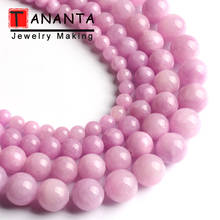 6/8/10/12mm Natural Stone Beads Light Purple Jades Round Loose Beads for Jewelry Making Diy Beaded Bracelet Necklace 15Inch 2024 - buy cheap