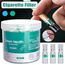 Filtro desechable para cigarrillos y tabaco, recipiente de limpieza para reducir la filtración del Tar, accesorios para fumar, GQ, 100 Uds. 2024 - compra barato