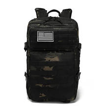 Тактический рюкзак для путешествий, кемпинга, пешего туризма, военный водонепроницаемый Камуфляжный армейский рюкзак, мужской рюкзак 2024 - купить недорого
