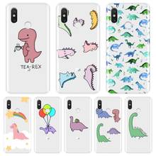 Capa de celular de silicone para xiaomi, capa fofa de dinossauro kawaii mi a1 a2 lite 8 se capa traseira para xiaomi mi 5 5c segundo 5x 6 6x plus 2024 - compre barato