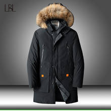 90% Down Jackets Men Winter Jacket Mens Fashion Thick Warm Parkas Fur White Duck Down Coats Casual Male Outdoor Windbreaker 8XL 2024 - buy cheap