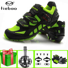 Tiebao-Zapatillas de ciclismo profesionales para bicicleta de montaña, calzado transpirable con autosujeción, para carreras 2024 - compra barato