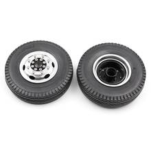 Ruedas delanteras de goma con llantas para Tamiya 1/14, para Tractor trasero, remolque, Tamiya 1/14 RC 2024 - compra barato