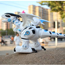 Brinquedo elétrico de dinossauro com som leve, modelo de animal robô para crianças 2024 - compre barato