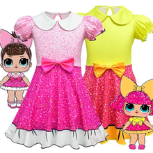 Fantasia infantil com boneca lol surprise, roupa para festa de aniversário, halloween, vestidos para crianças 2024 - compre barato