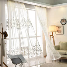 White Embroidered Tulle Window Curtains for Living Room Leaf Window Curtains for Bedroom Kitchen Voile Sheer Curtain Drapes Door 2024 - buy cheap