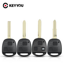 KEYYOU Remote 2/3 Buttons Uncut Blade Key Case Car Styling Cover Shell For TOYOTA CAMRY RAV4 Corolla PRADO YARIS Dropship 2024 - buy cheap