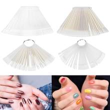 50pcs/bag Nail Decoration Nails Art transparent/natural fan design DIY nail art false tips sticks Display Practice Manicure Tool 2024 - buy cheap