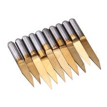 10pcs V Shape 30 Degree Carbide PCB Engraving Bits 3.175 mm Shank Titanium Coated Milling Cutters Tip End Mill 2024 - buy cheap